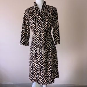 J. McLaughlin Terin Animal Print Dress Brown L